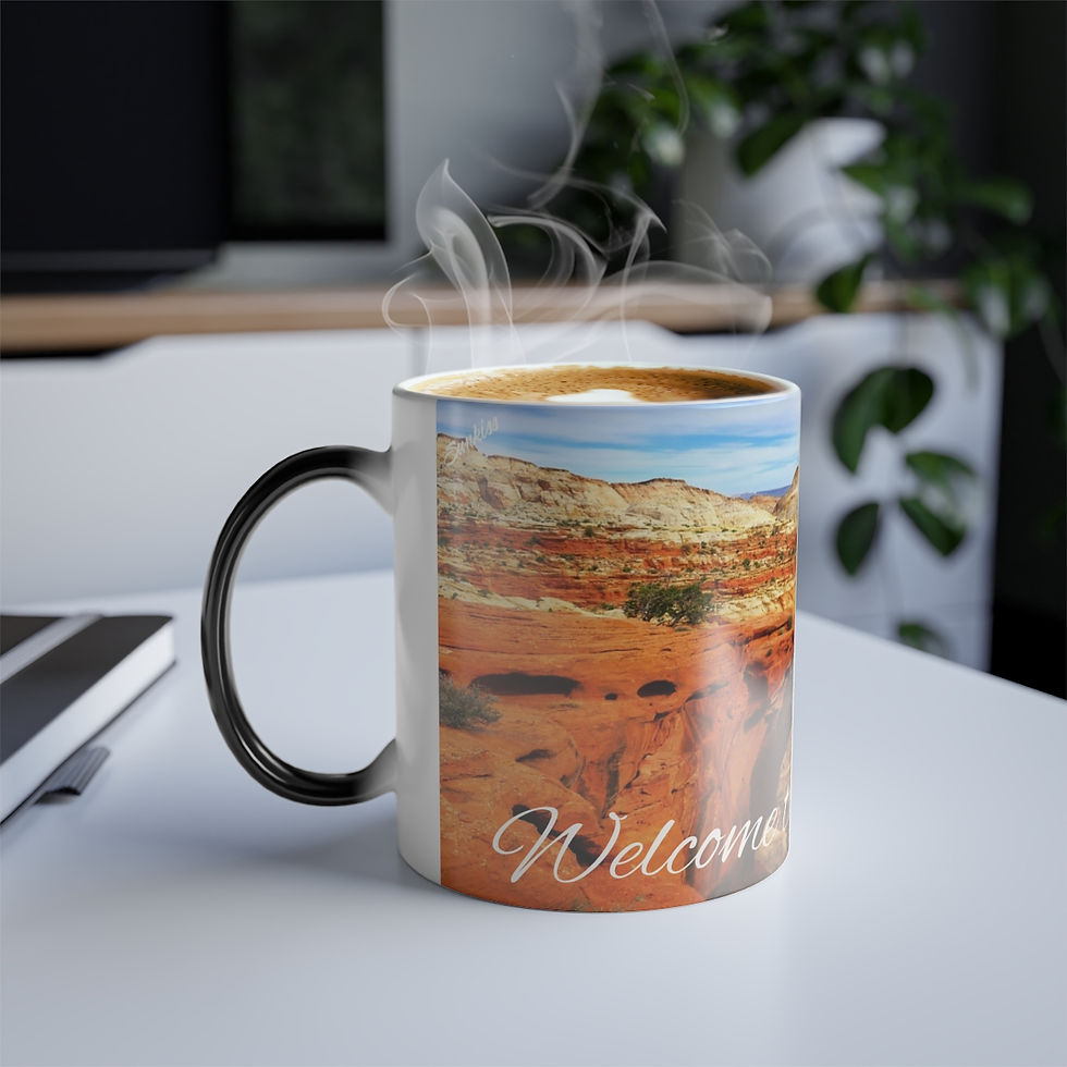 Thumbnail: Color Changing! Capitol Reef National Park ThermoH Morphin Ceramic Coffee Mug