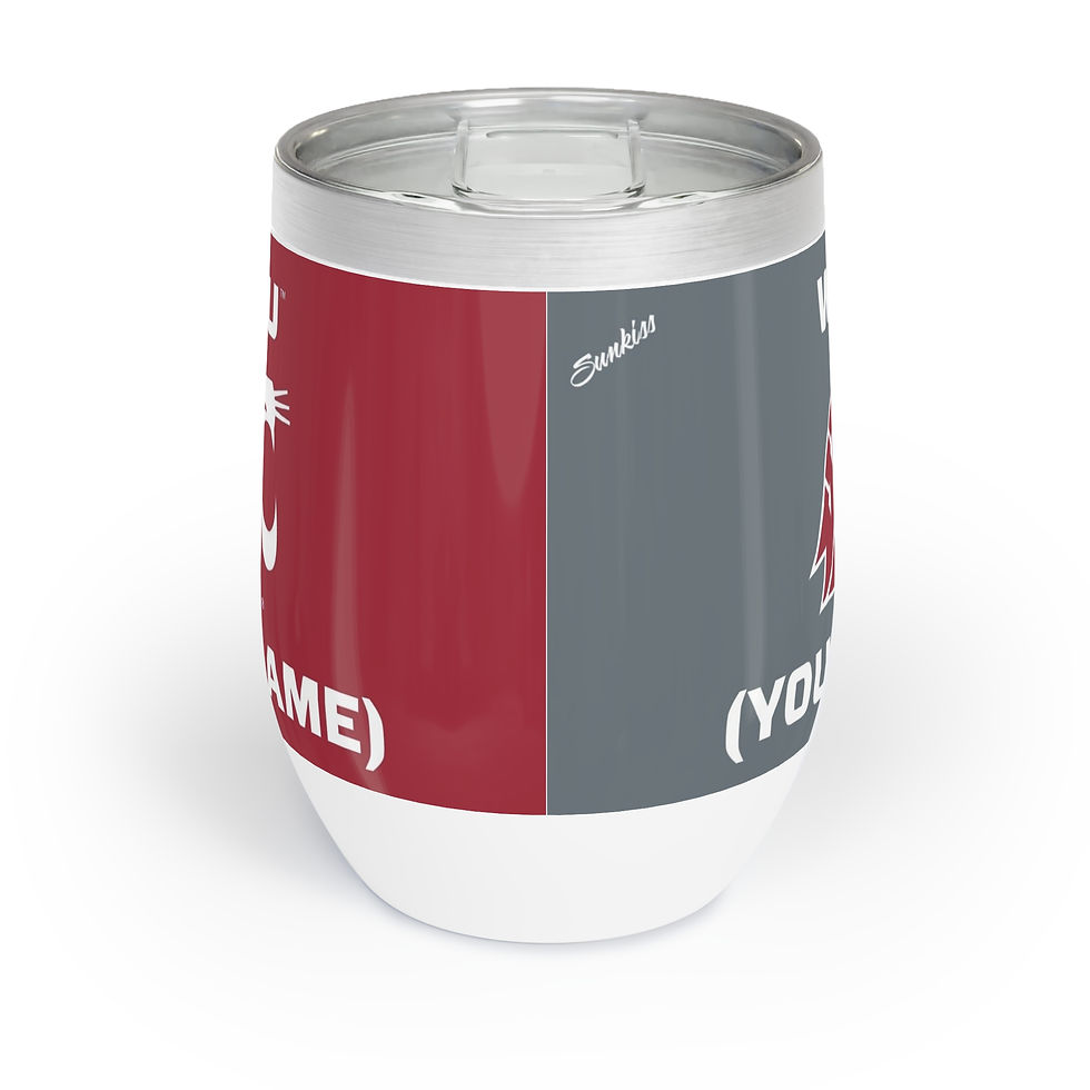 Thumbnail: Washington State Cougars PERSONALIZED (Choose Your Name) Wine Insulated Tumbler