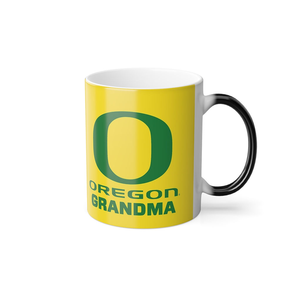 Thumbnail: Color Changing! Oregon Ducks GRANDMA ThermoH Morphin Ceramic Coffee Mug