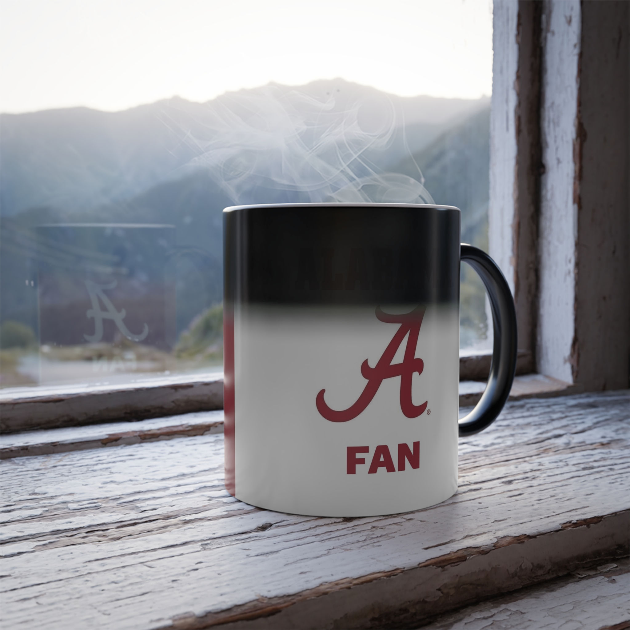 Color Changing! Alabama Crimson Tide FAN ThermoH Morphin Ceramic Coffee Mug