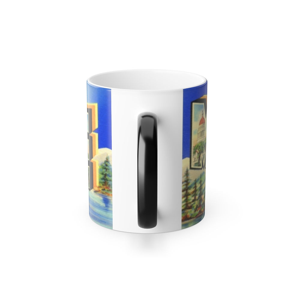 Thumbnail: Color Changing! Greetings From Maine ThermoH Morphin Ceramic Coffee Mug