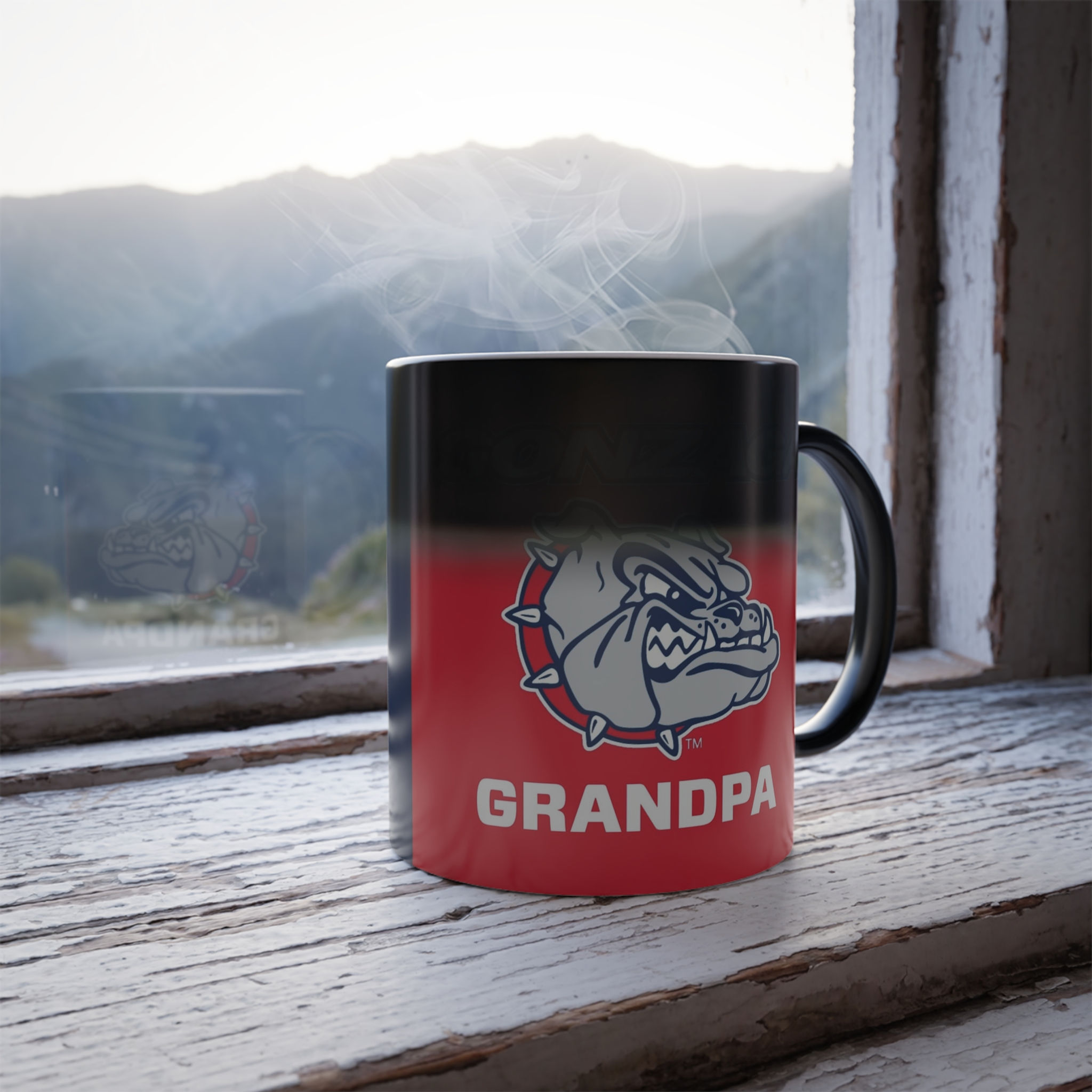 Color Changing! Gonzaga Bulldogs GRANDPA ThermoH Morphin Ceramic Coffee Mug