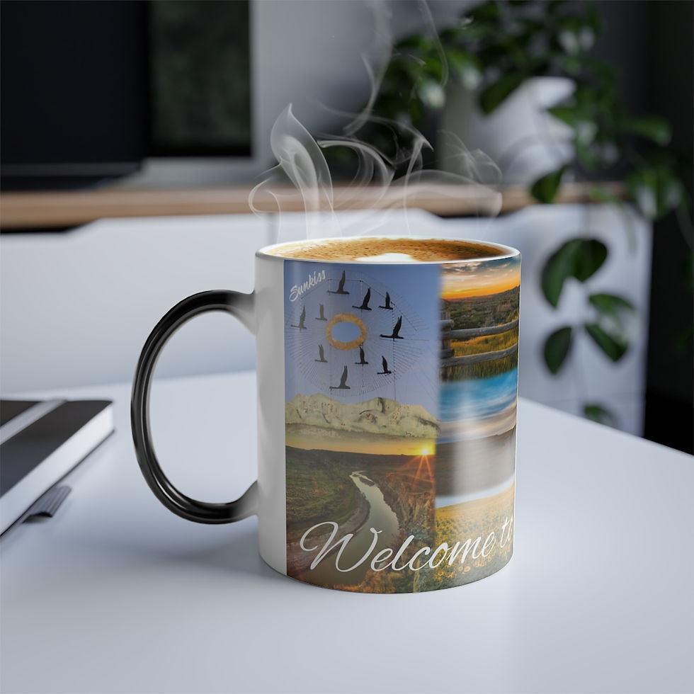 Thumbnail: Color Changing! State of North Dakota Landmarks ThermoH Morphin Coffee Mug