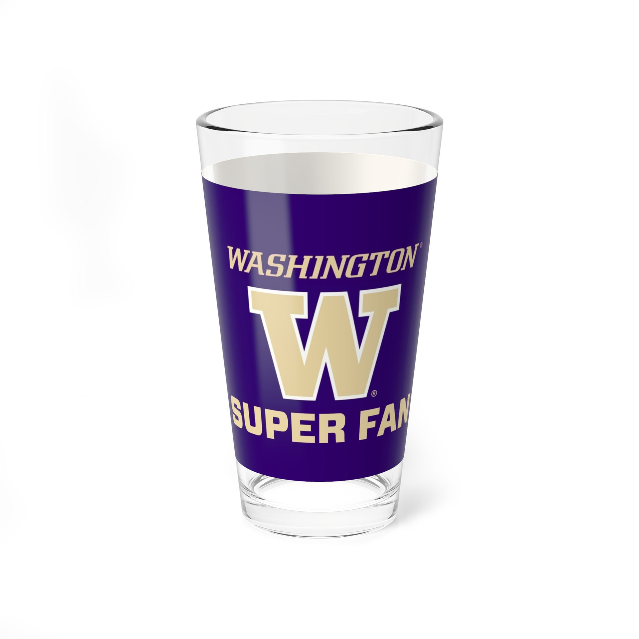 Washington Huskies SUPER FAN Pint Glass - Fan Cup
