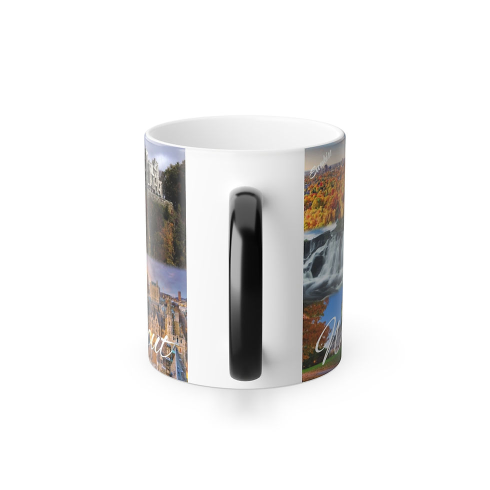 Thumbnail: Color Changing! State of Connecticut Landmarks ThermoH Morphin Coffee Mug