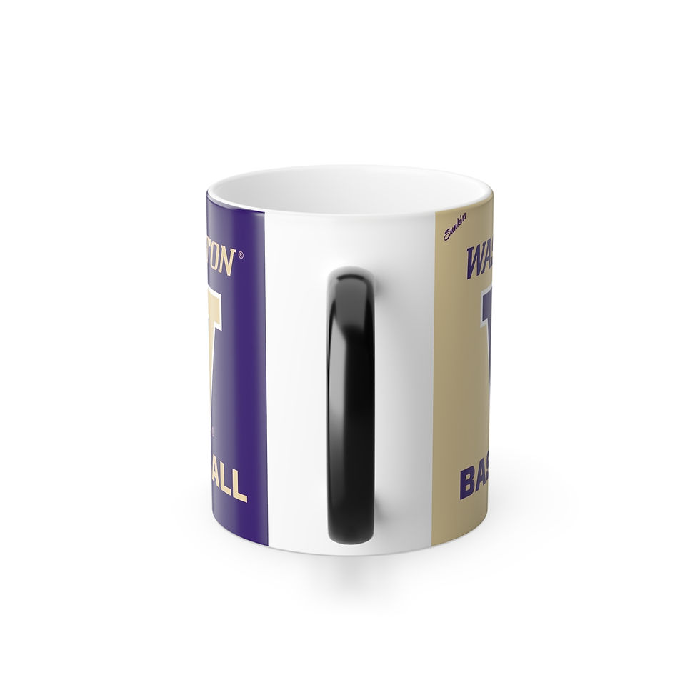 Thumbnail: Color Changing! Washington Huskies BASKETBALL ThermoH Morphin Ceramic Coffee Mug
