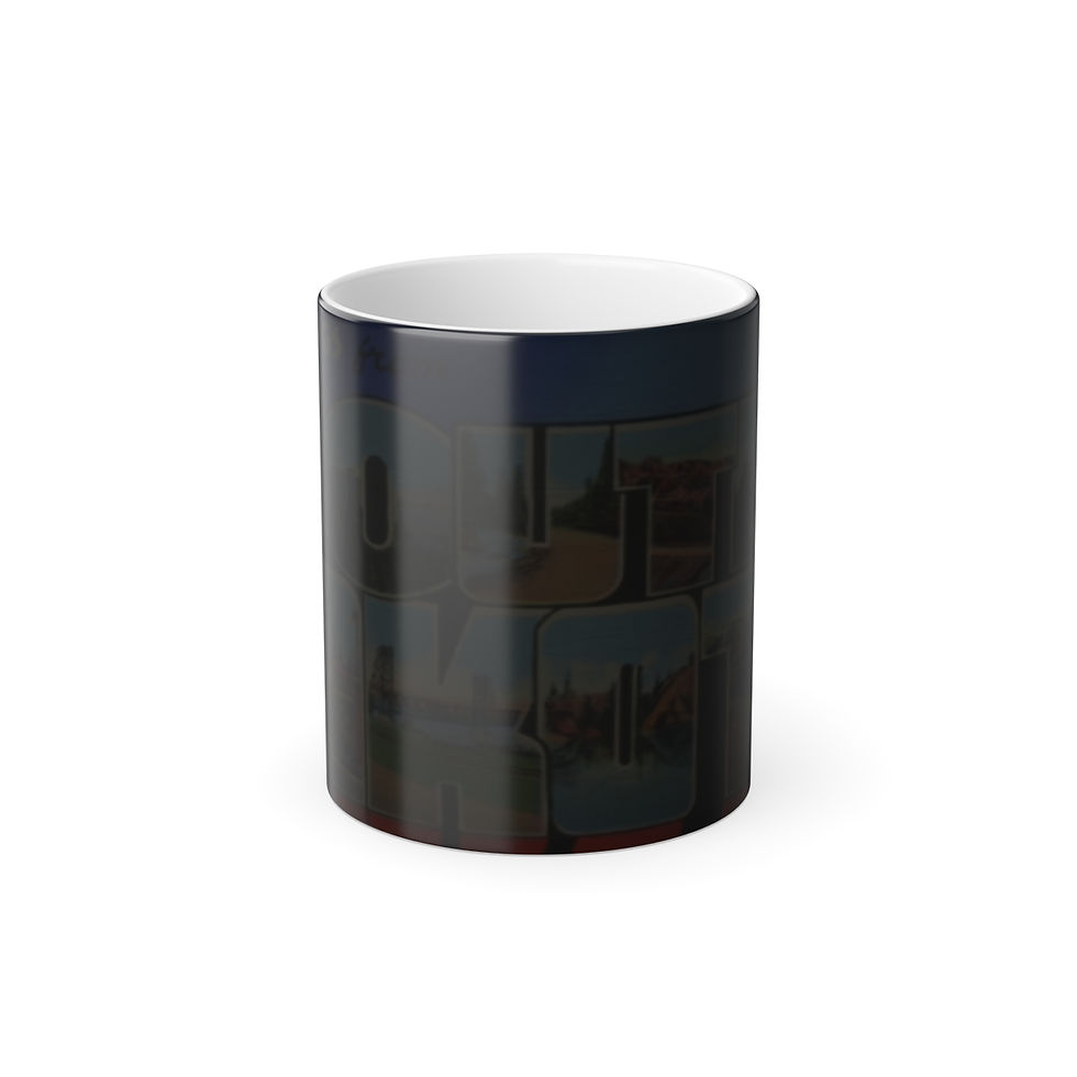 Thumbnail: Color Changing! Greetings From South Dakota ThermoH Morphin Ceramic Coffee Mug