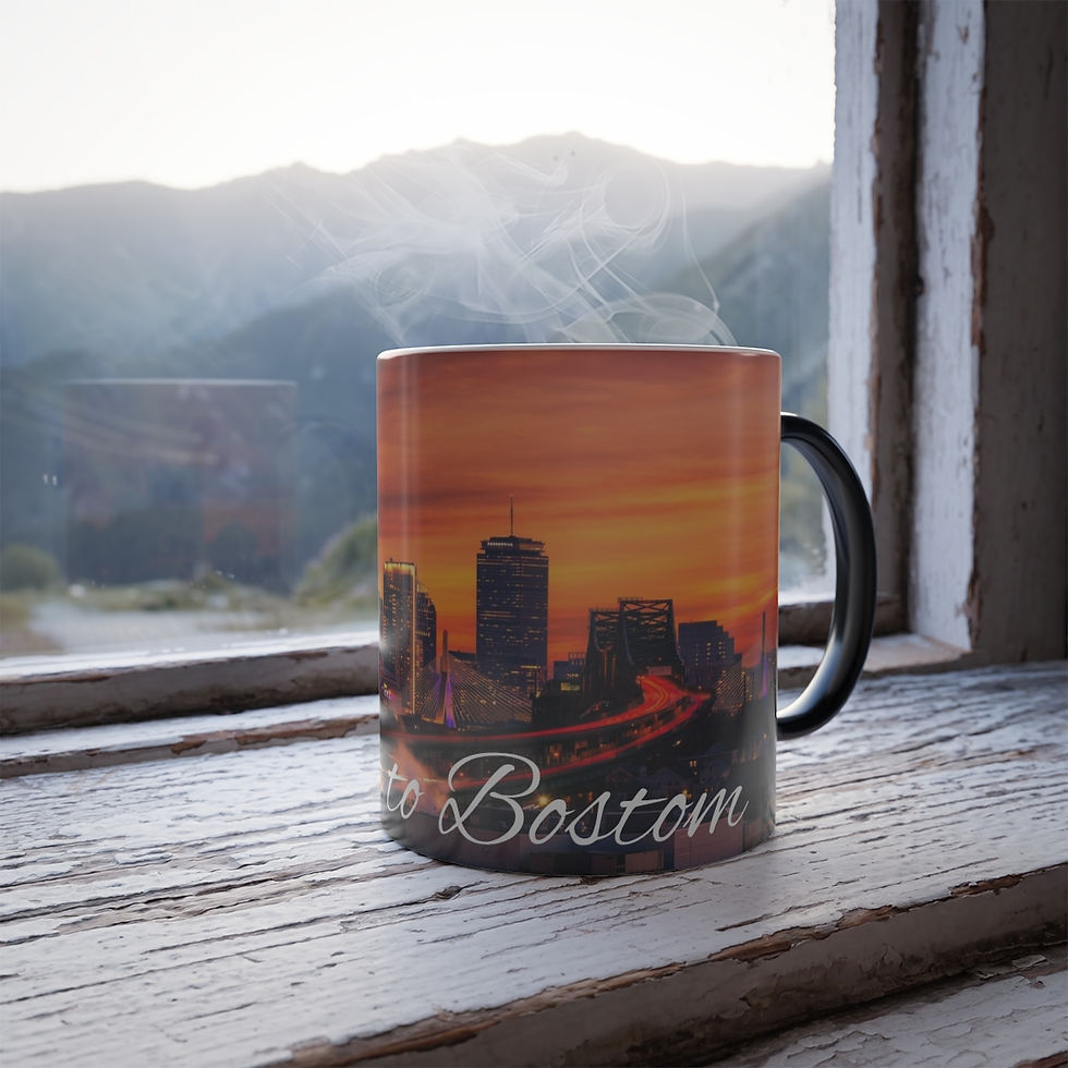 Thumbnail: Color Changing! Boston Skyline - City ThermoH Morphin Ceramic Coffee Mug