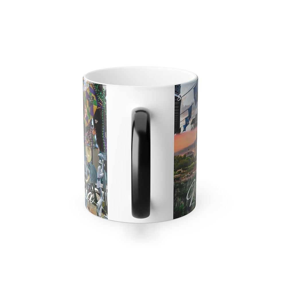 Thumbnail: Color Changing! State of Louisiana Landmarks ThermoH Morphin Ceramic Coffee Mug