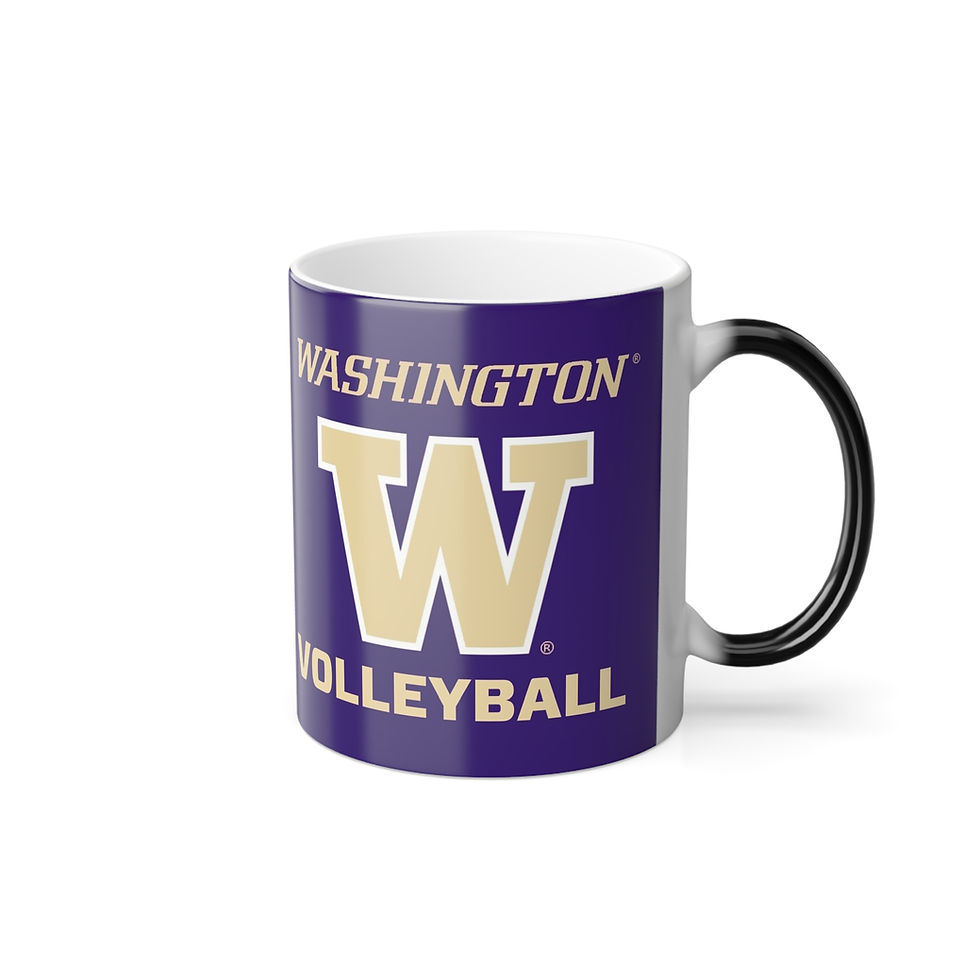 Thumbnail: Color Changing! Washington Huskies VOLLEYBALL ThermoH Morphin Ceramic Coffee Mug