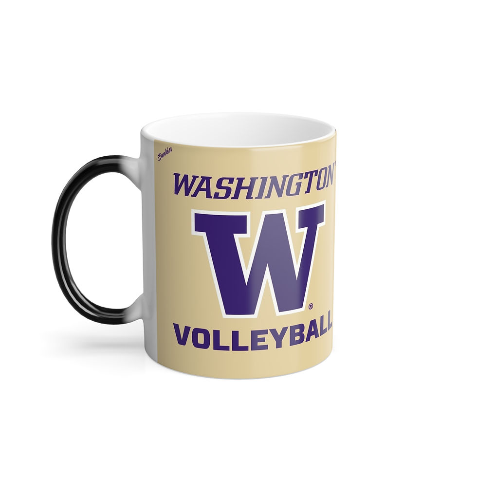 Thumbnail: Color Changing! Washington Huskies VOLLEYBALL ThermoH Morphin Ceramic Coffee Mug