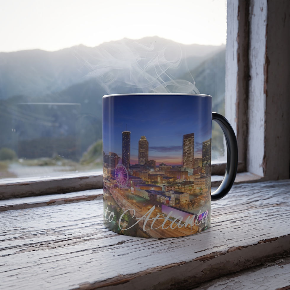 Thumbnail: Color Changing! Atlanta Skyline - City ThermoH Morphin Ceramic Coffee Mug