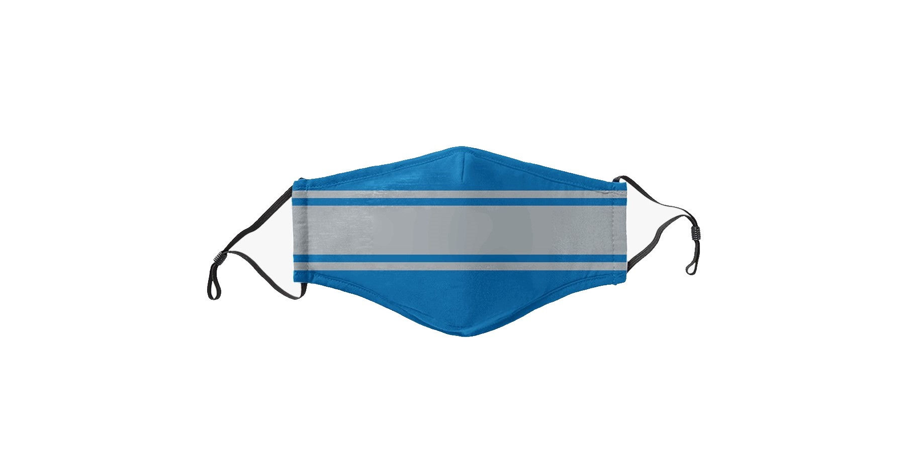 Light Blue & Gray Stripes Team Mask