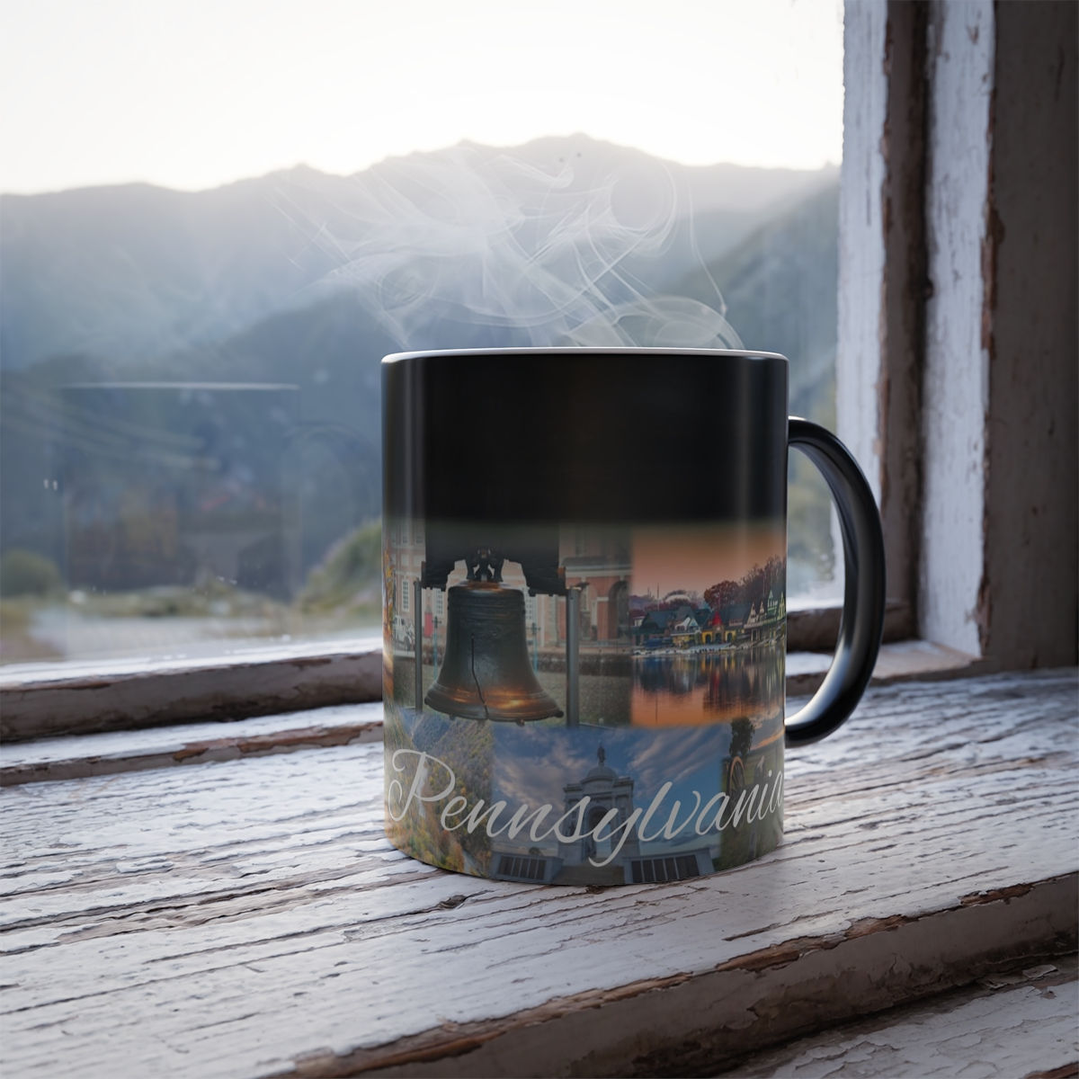 Color Changing! State of Pennsylvania Landmarks ThermoH Morphin Coffee Mug