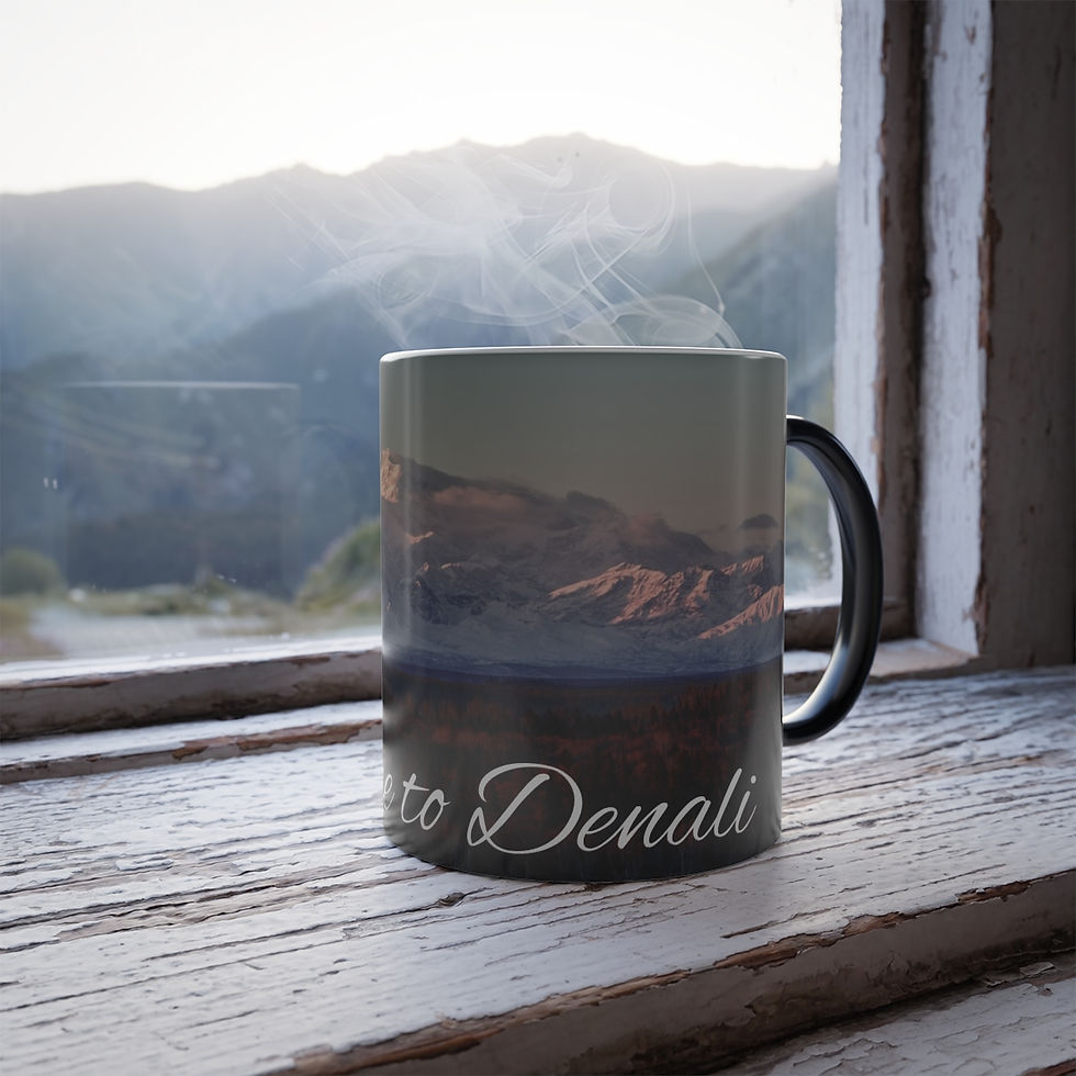 Thumbnail: Color Changing! Denali National Park ThermoH Morphin Ceramic Coffee Mug