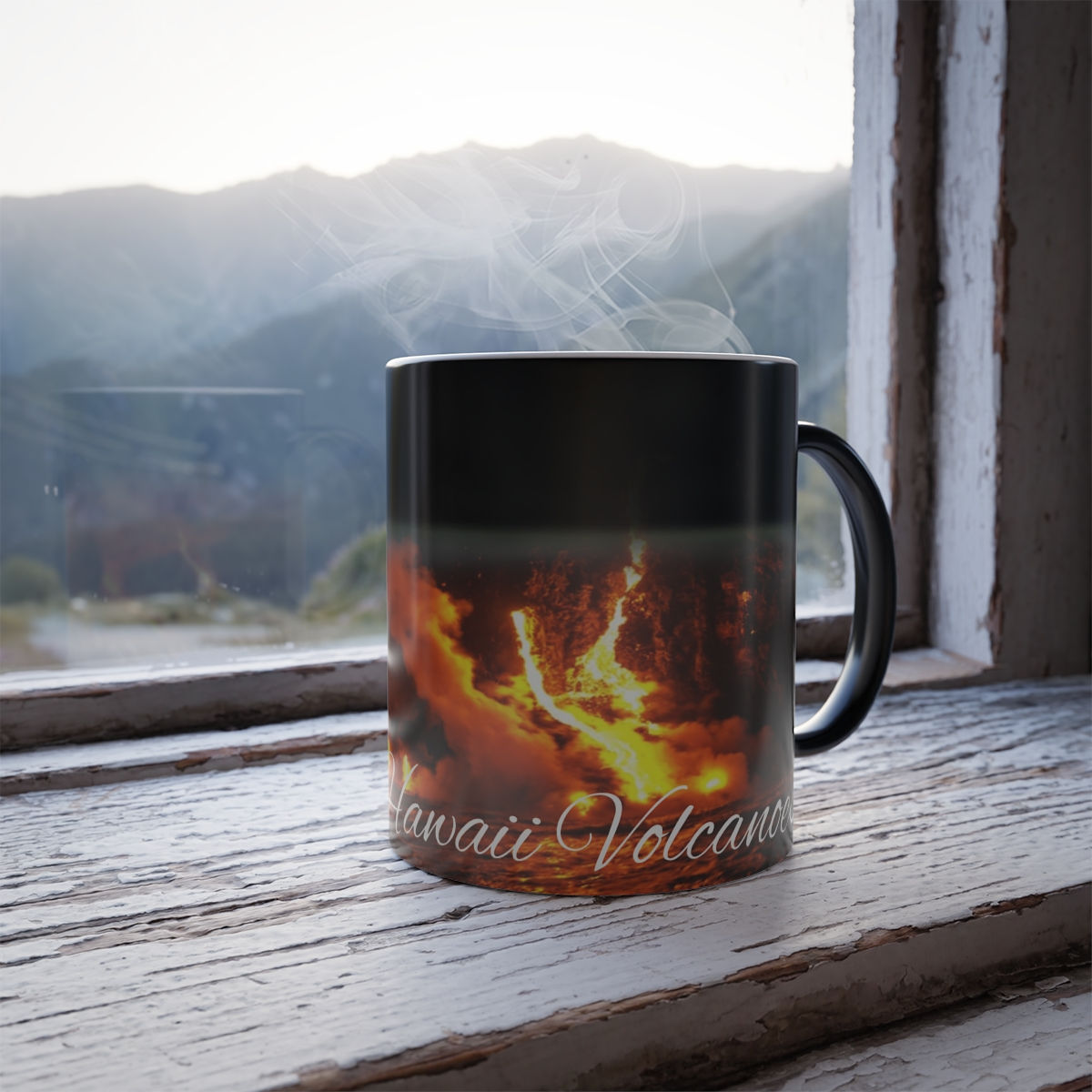 Color Changing! Hawaii Volcanoes National Park ThermoH Morphin Coffee Mug