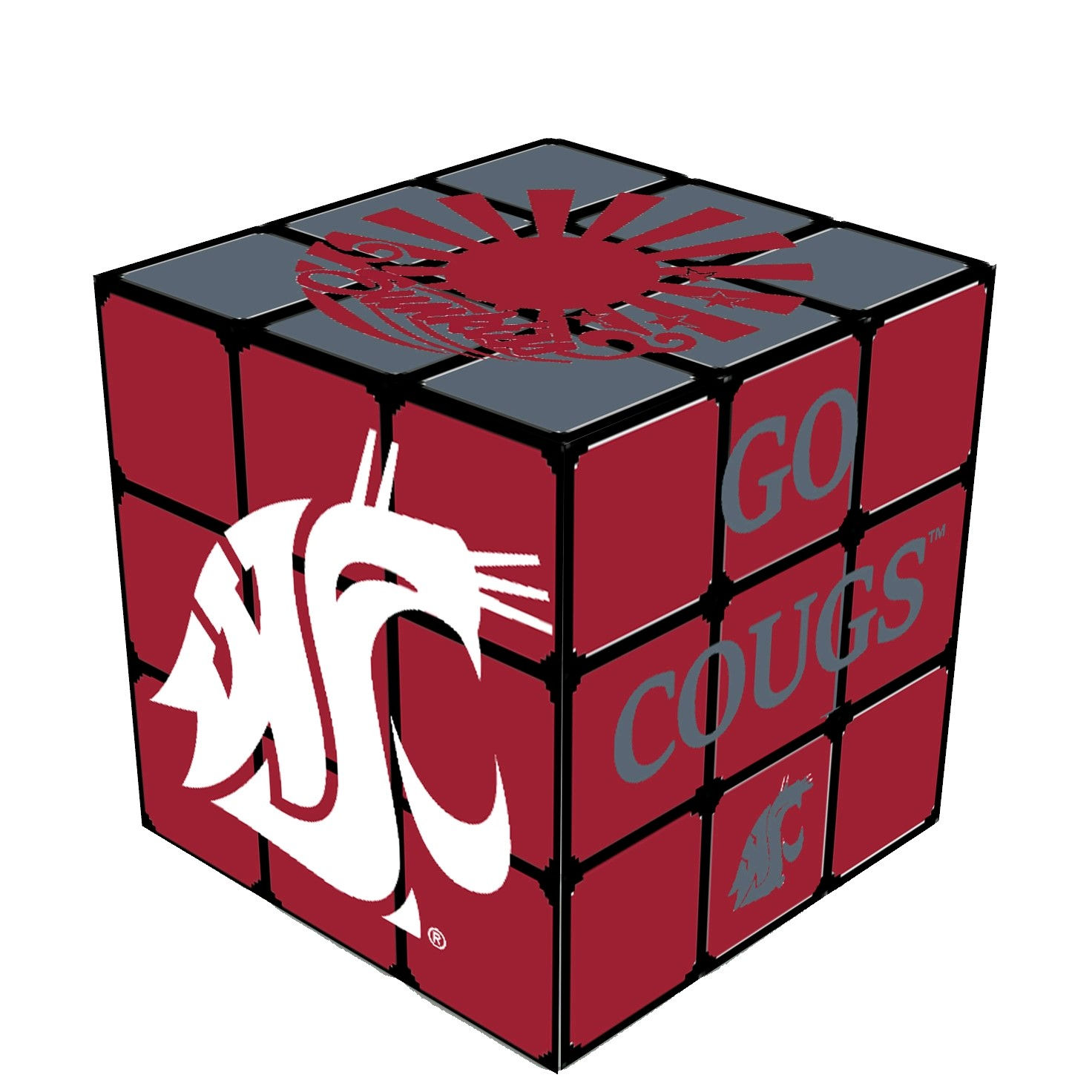 Washington State Cougars Swizzle Cube (Medium)