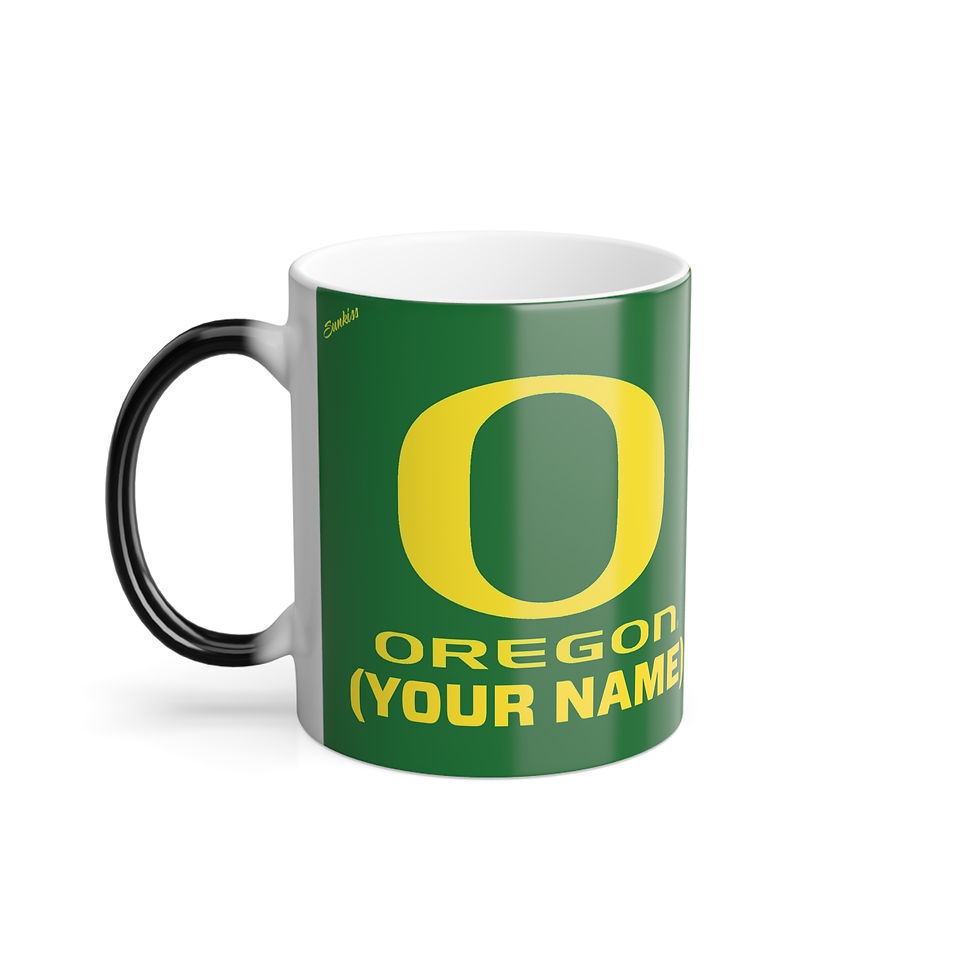 Thumbnail: Color Changing! Oregon Ducks PERSONALIZED NAME (Choose Your Name) Morphin Mug