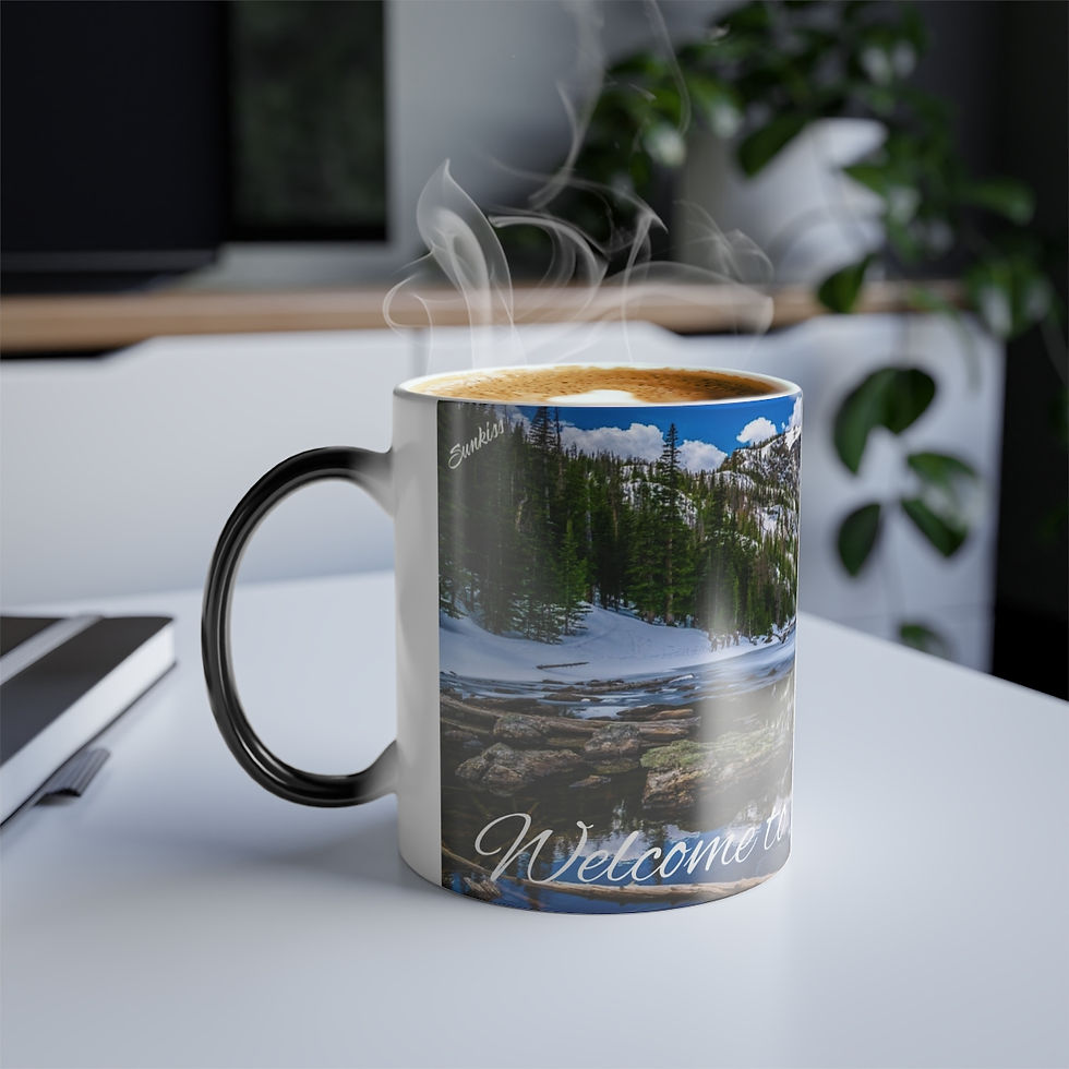 Thumbnail: Color Changing! Rocky Mountain National Park ThermoH Morphin Ceramic Coffee Mug