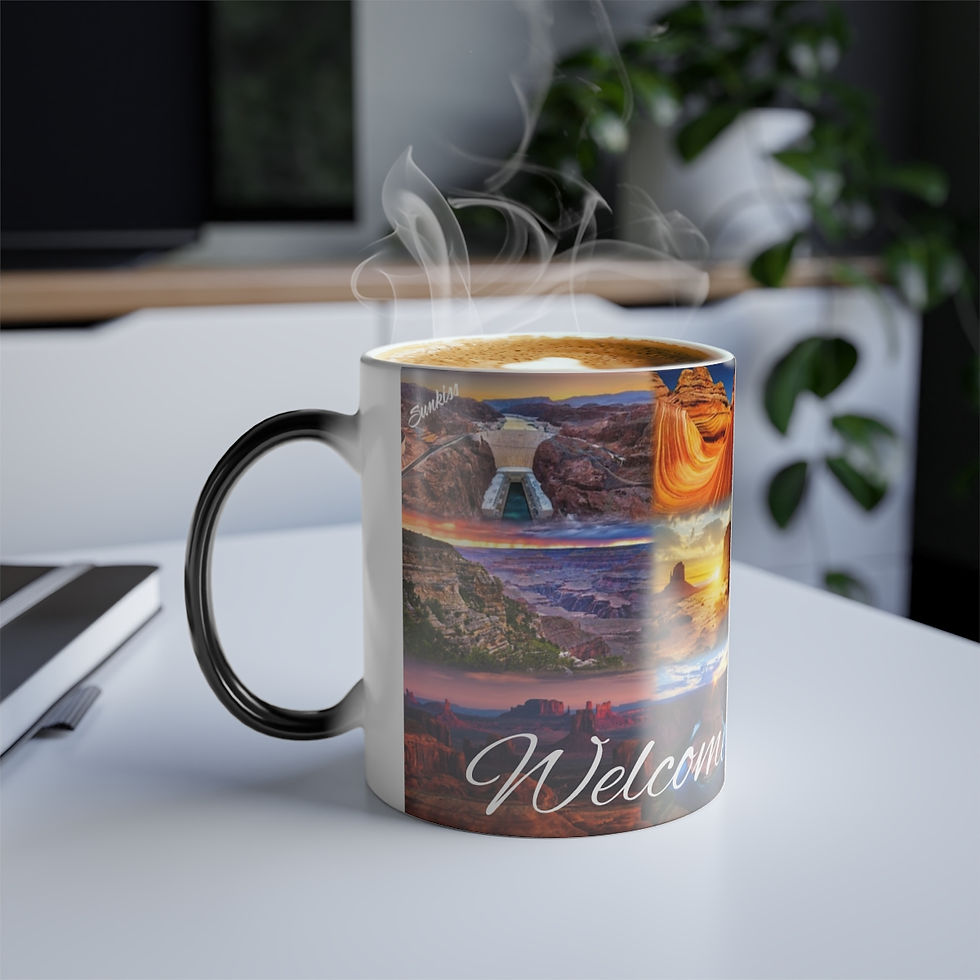 Thumbnail: Color Changing! State of Arizona Landmarks ThermoH Morphin Ceramic Coffee Mug