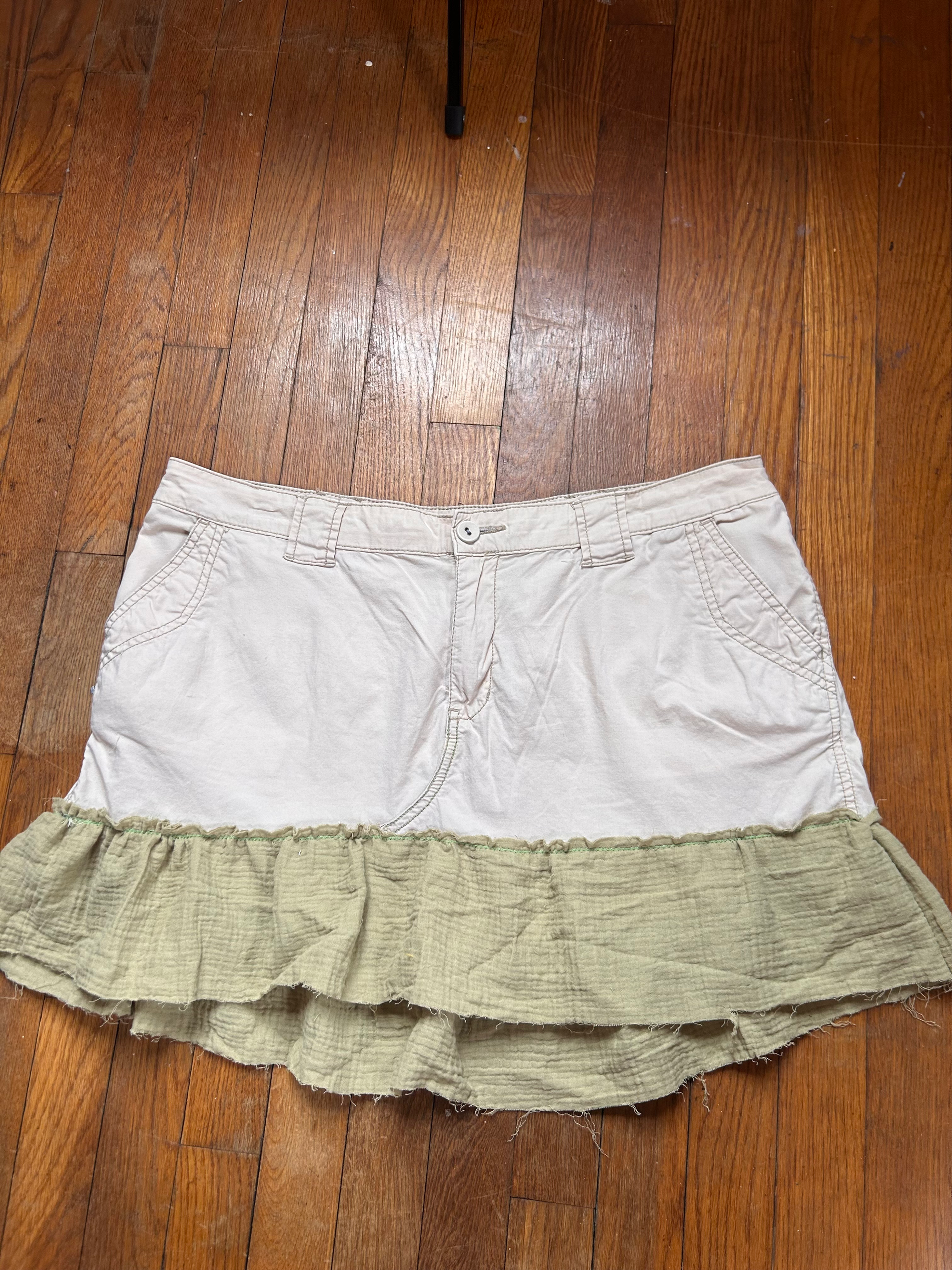 Cream Micro Mini Skirt