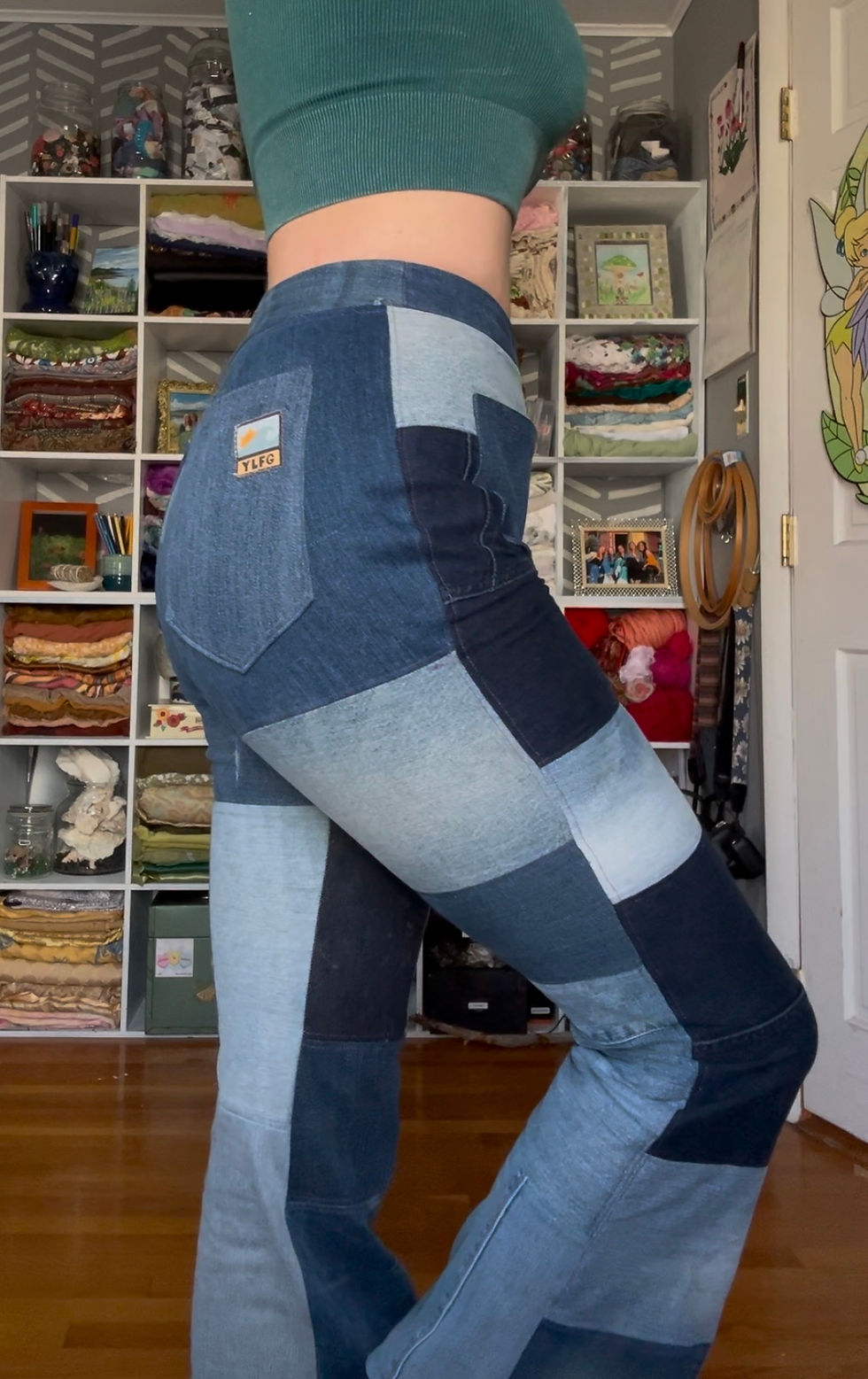 Thumbnail: Denim Patchwork Bell Bottoms