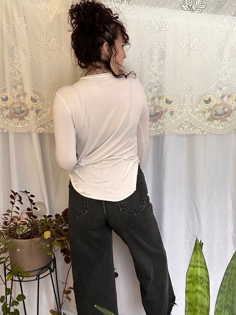 Thumbnail: Turquoise YLFG Patch Whitw Long Sleeve