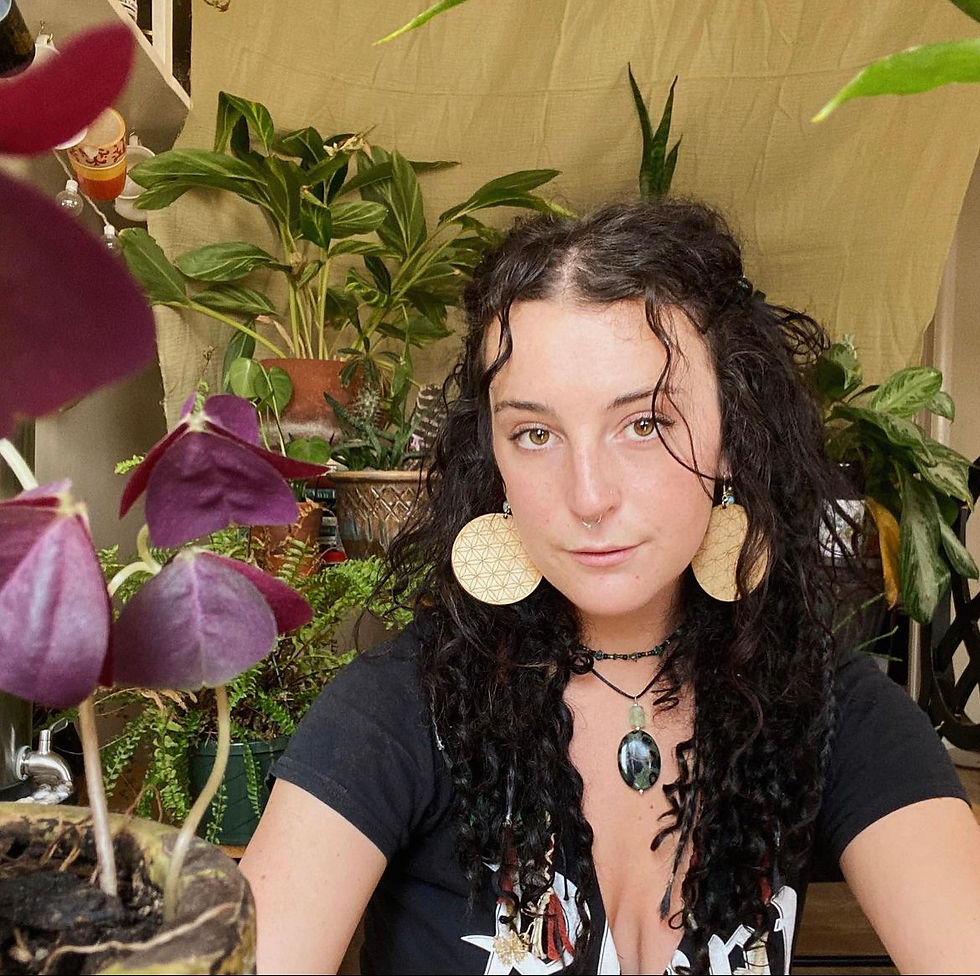 Thumbnail: Wood Flower of Life Earrings