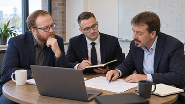 Three Colleagues Review a Technical Plan.png