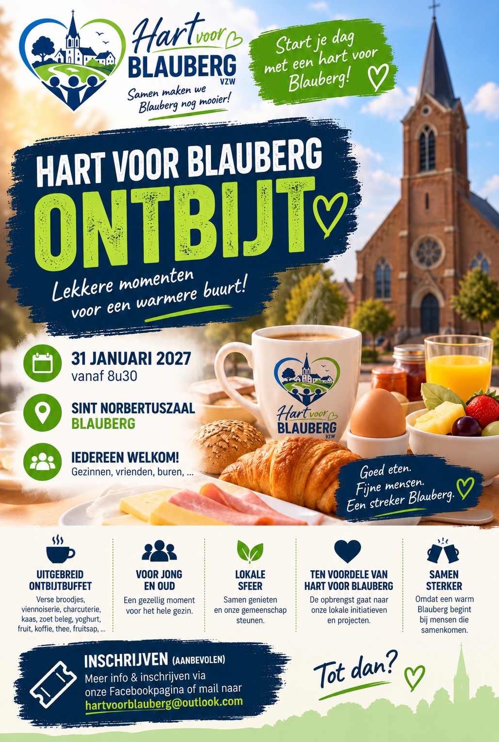 Affiche Hart voor Blauberg Ontbijt op 31 januari 2027
