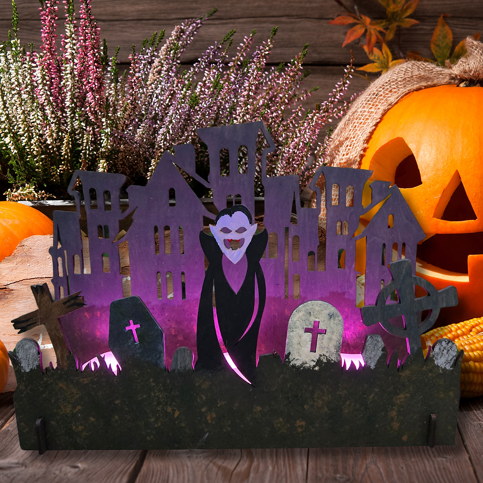 Thumbnail: Halloween Vampire Town Tealight Holder