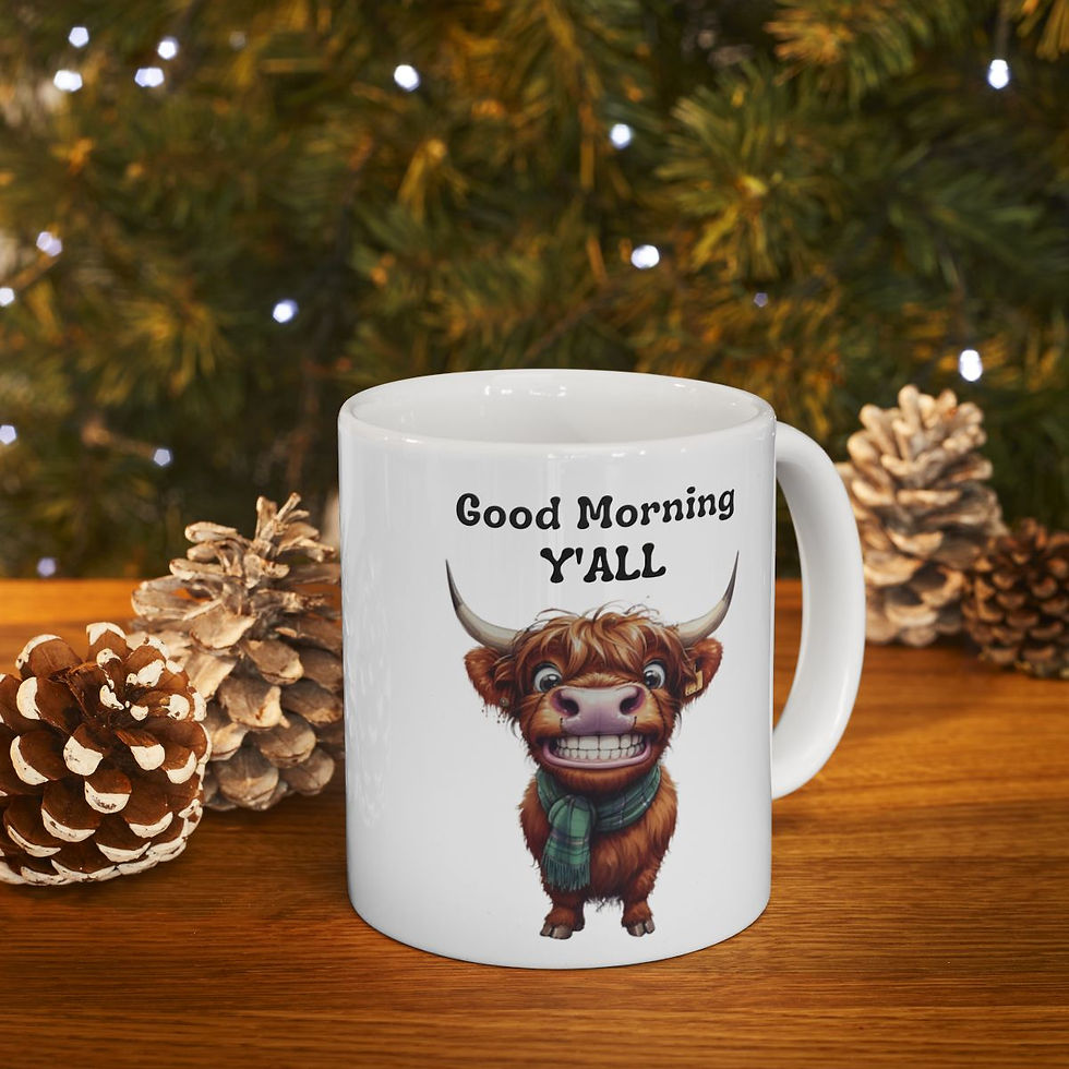 Thumbnail: Good Morning Y'all Highland Cow Mug