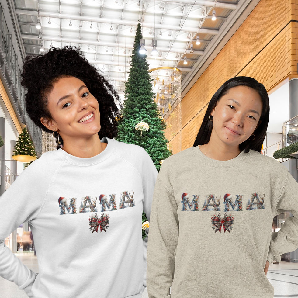Thumbnail: Mama Christmas Sweatshirt Cute-Cozy Sweatshirt for Moms Gift for Christmas