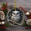 Thumbnail: Owl White 3D Ceramic Ornament 2-Sided Design Holiday Gift Tree Decoration