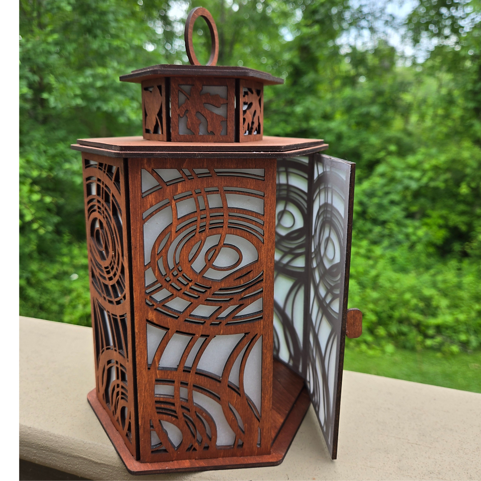 Thumbnail: Luminary Rustic Tealight Lantern Circular Chaos handmade