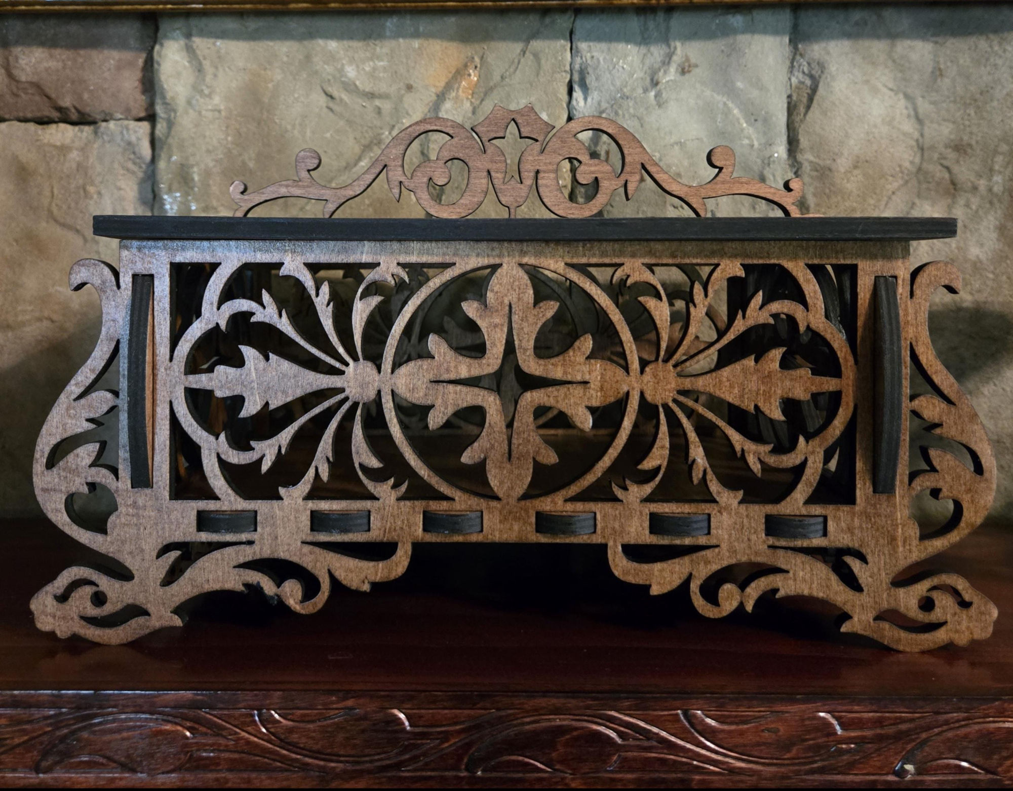 Rustic Wood Box Filigree Box Laser Crafted