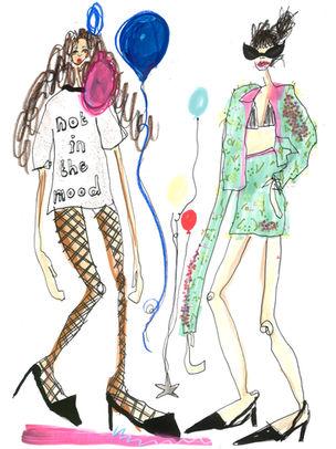 Illustrating Ashish at London Fashion Week Feb 2025
