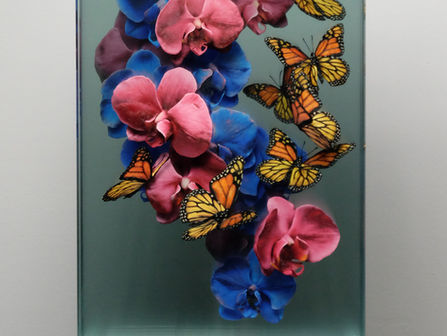 James Galindo, an artist whose paintings are of a beautiful array of three-dimensional layers...