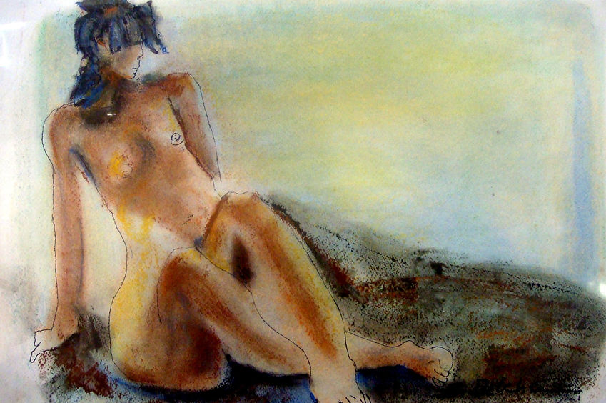 Susanne.Belcher, 'Anticipation' pen, ink, pastel on paper 18 x 24 inches..jpeg