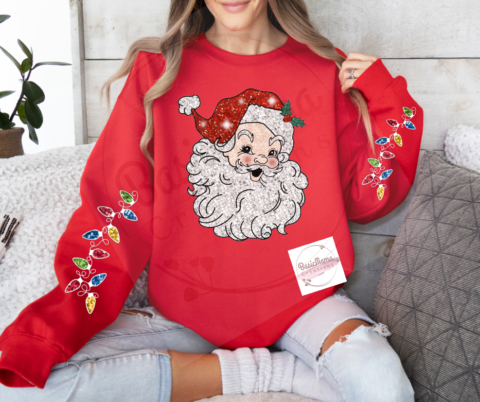 Faux Red Santa Sweatshirt