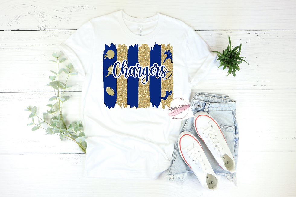Thumbnail: Chargers Football BrushStrokes