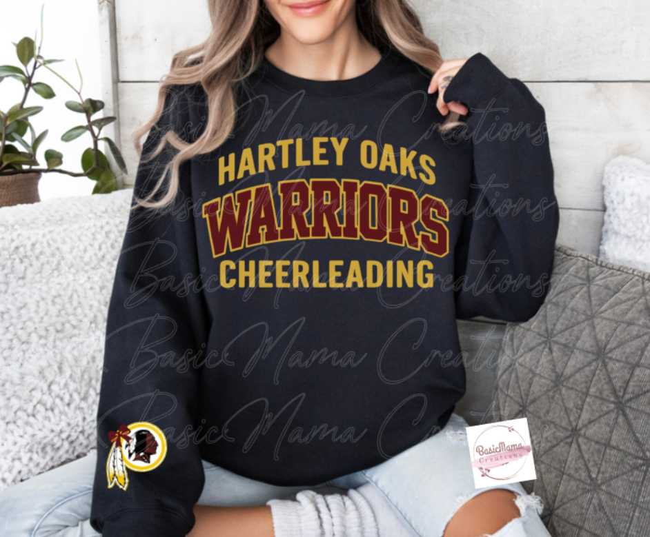Hartley Oaks Warriors with Sleeve_Sweatshirt