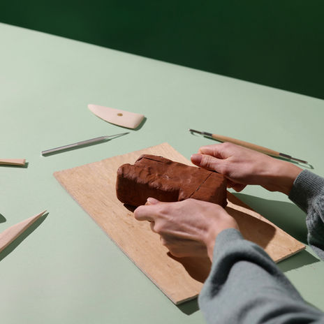 Build something with your hands and our Air dry clay.