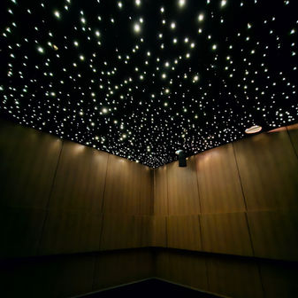 Premium fiber optic starry ceiling interior at Busan restaurant