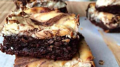 Healthy Nutella Cheesecake Brownies