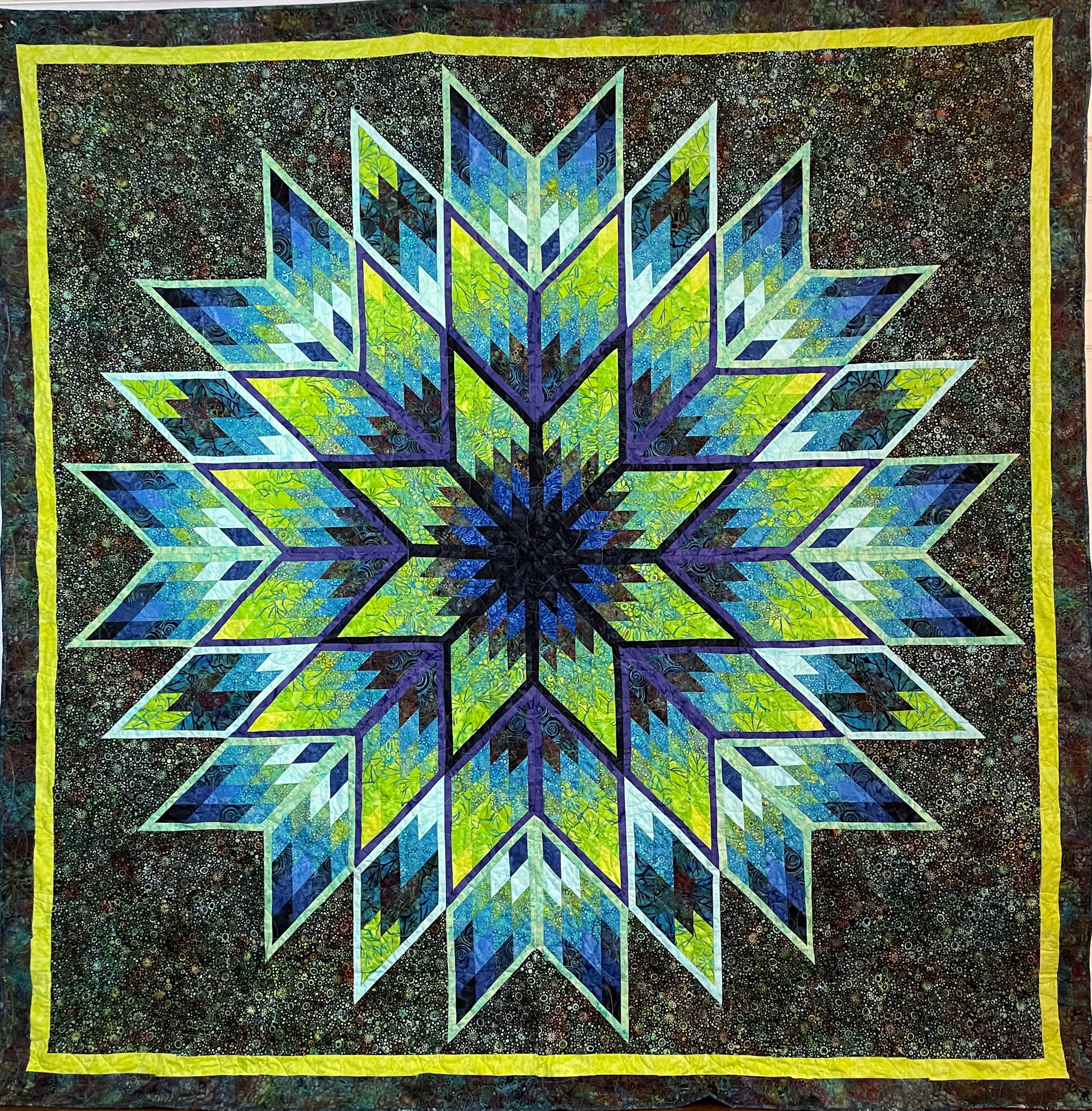 Blue and Green Radiating Star (155)