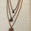Thumbnail: Copper Leaf, 3 strand Necklace (N8)