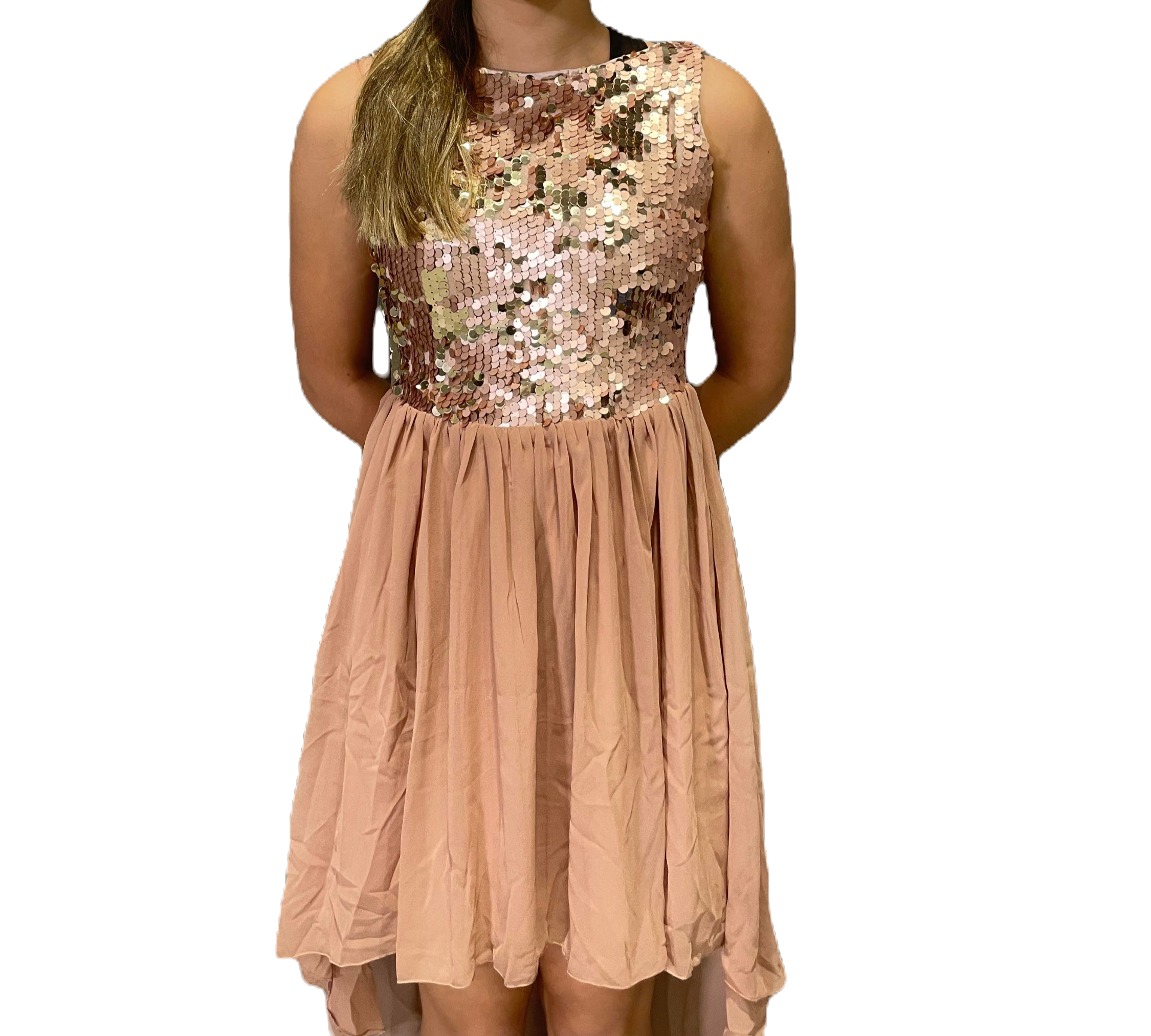 B6 ROSE GOLD SEQUIN  DRESS
