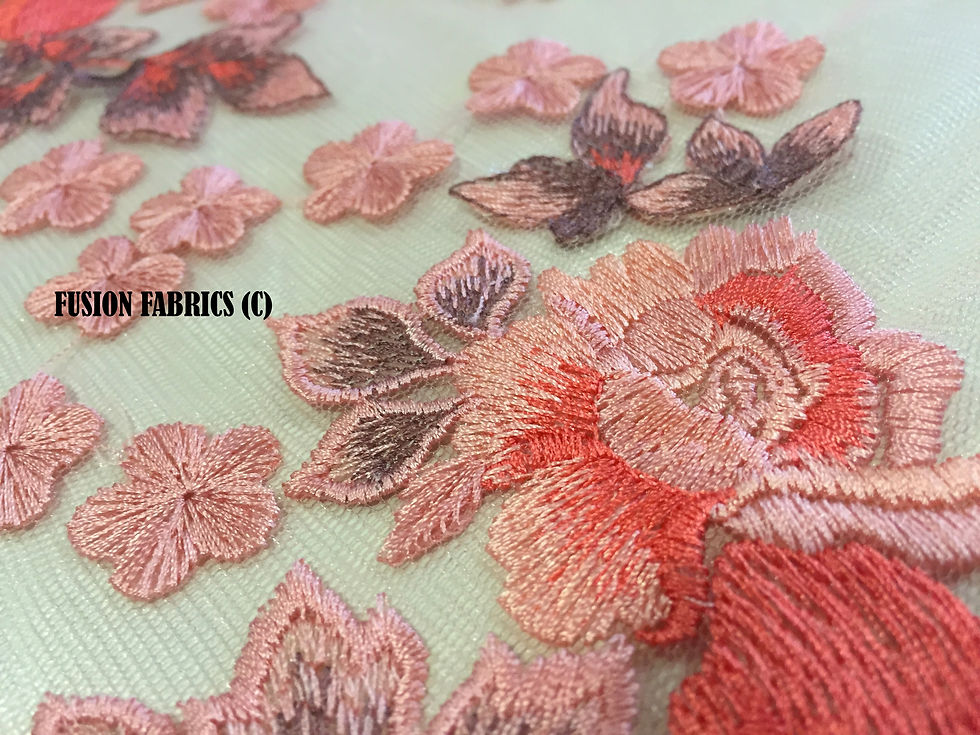 Apricot Tri Tone Turkish Lace