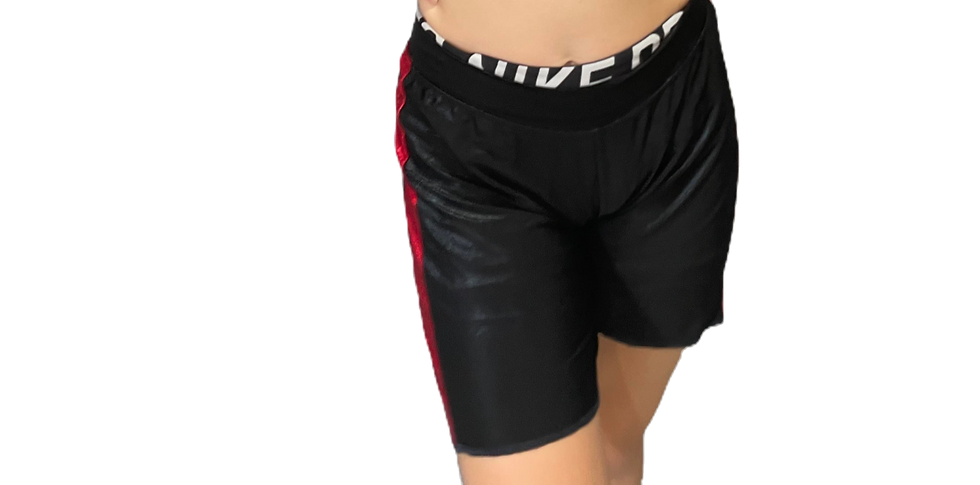 B14 BLACK SHORTS W/ RED STRIPE